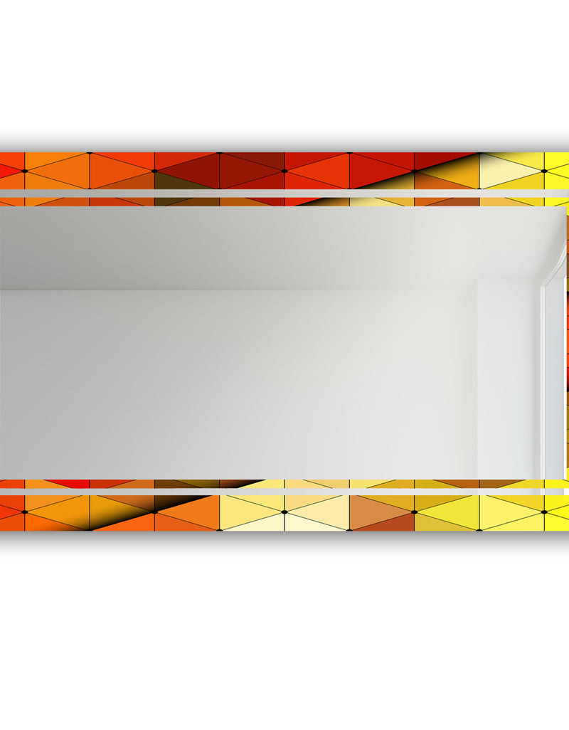 DesignQ Triangular Colourfields 41 - Glam Mirror - Modern Vanity Mirror