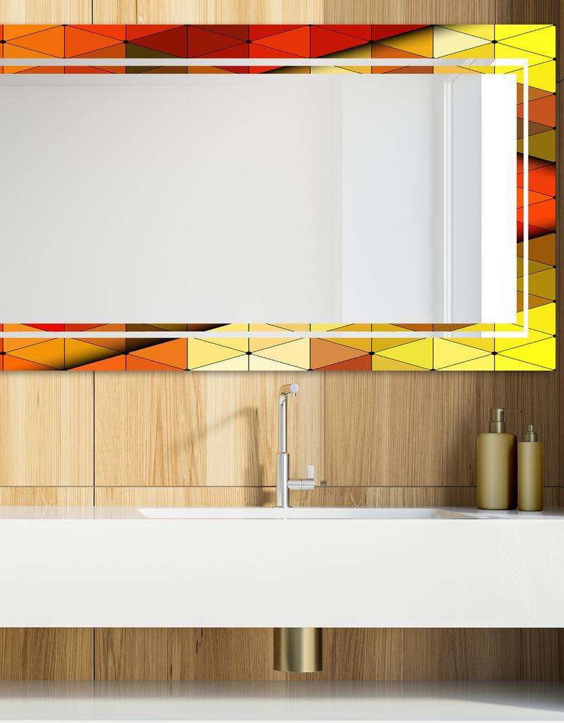 DesignQ Triangular Colourfields 41 - Glam Mirror - Modern Vanity Mirror