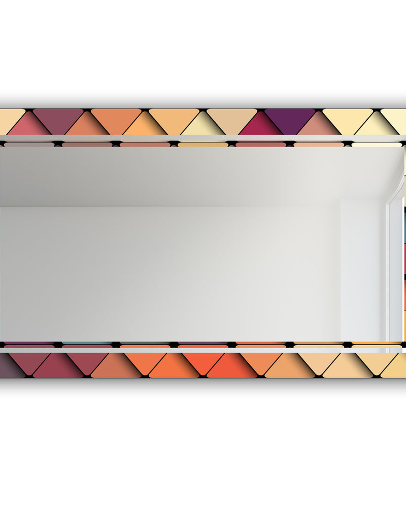DesignQ Triangular Colourfields 42 - Glam Mirror - Modern Vanity Mirror