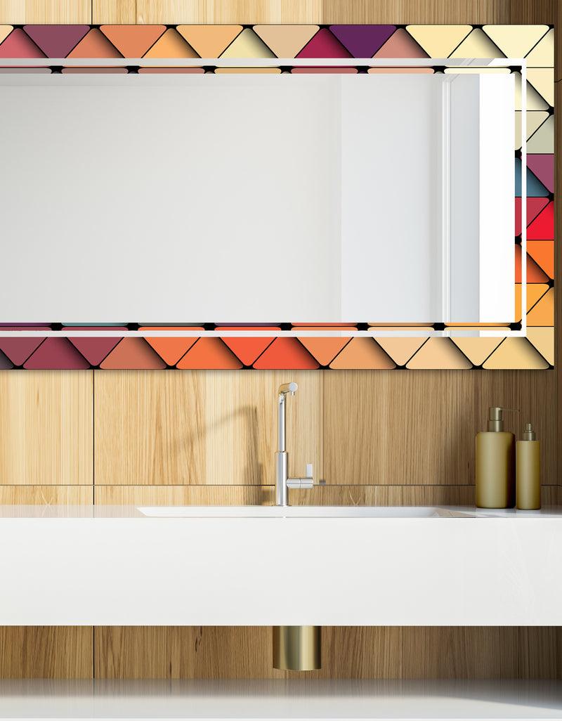 DesignQ Triangular Colourfields 42 - Glam Mirror - Modern Vanity Mirror