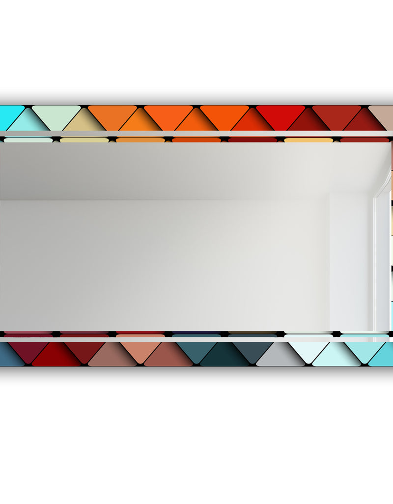 DesignQ Triangular Colourfields 43 - Glam Mirror - Modern Vanity Mirror