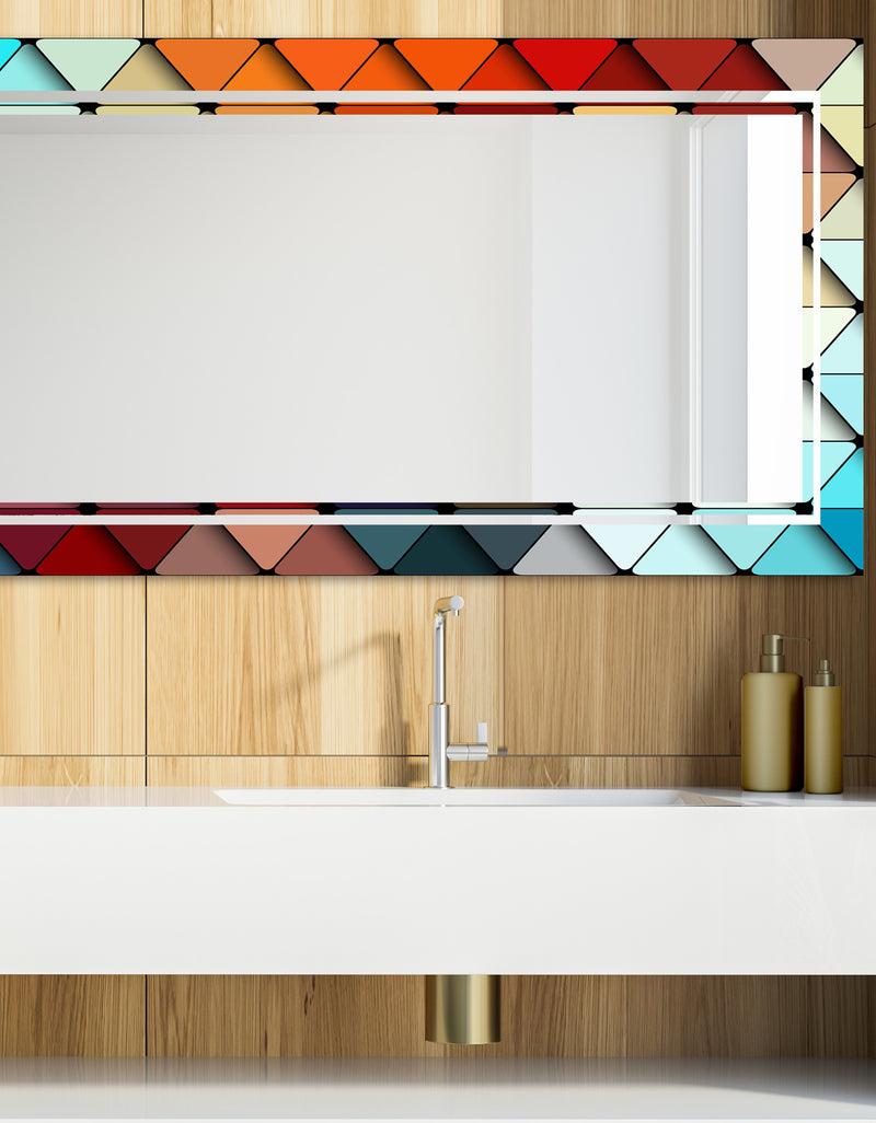 DesignQ Triangular Colourfields 43 - Glam Mirror - Modern Vanity Mirror