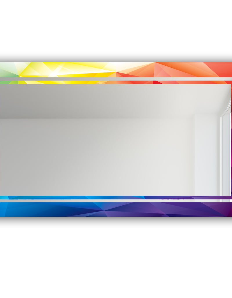 DesignQ Triangular Colourfields 44 - Glam Mirror - Modern Vanity Mirror