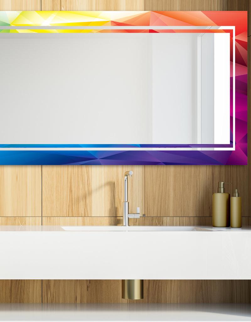 DesignQ Triangular Colourfields 44 - Glam Mirror - Modern Vanity Mirror