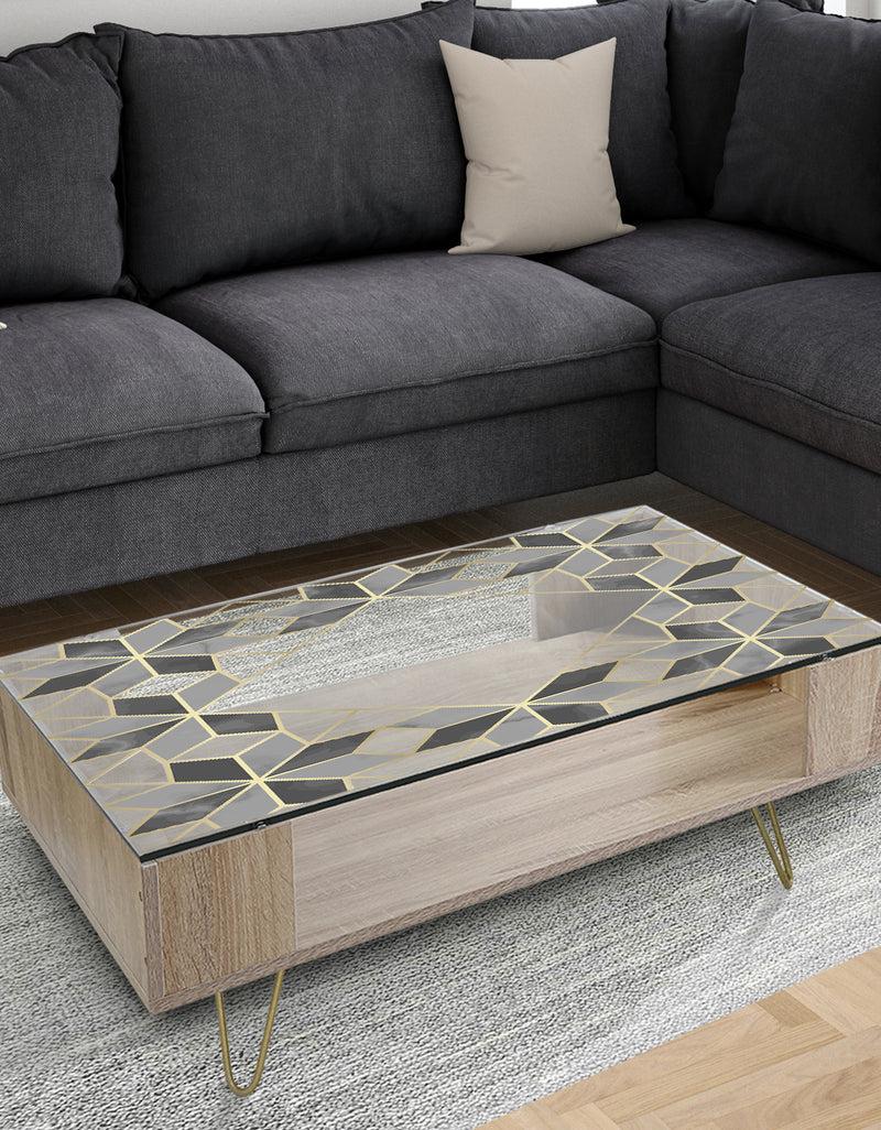 DesignQ Triangular Diamond Universe 2 - Modern Coffee Table