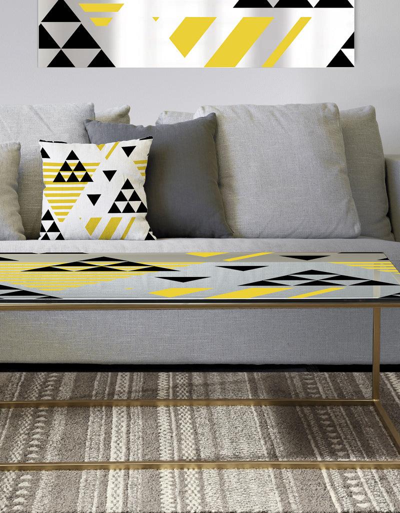 DesignQ Triangular Diamond Universe 3 - Metal Modern Coffee Table