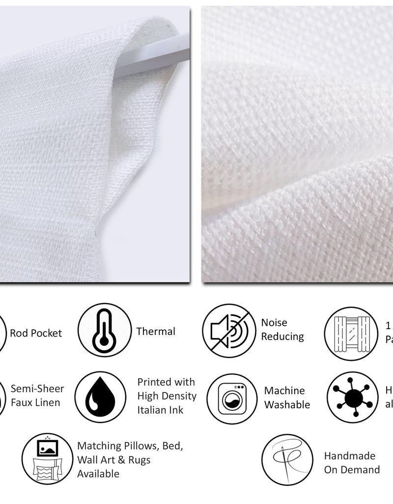 DesignQ Triangular Geometry Mosaic - Modern & Contemporary Curtain Panels