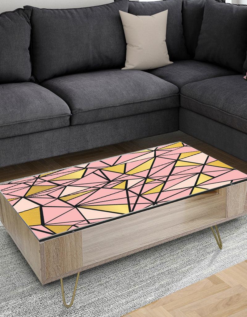 DesignQ Triangular Gold Design II - Glam Coffee Table