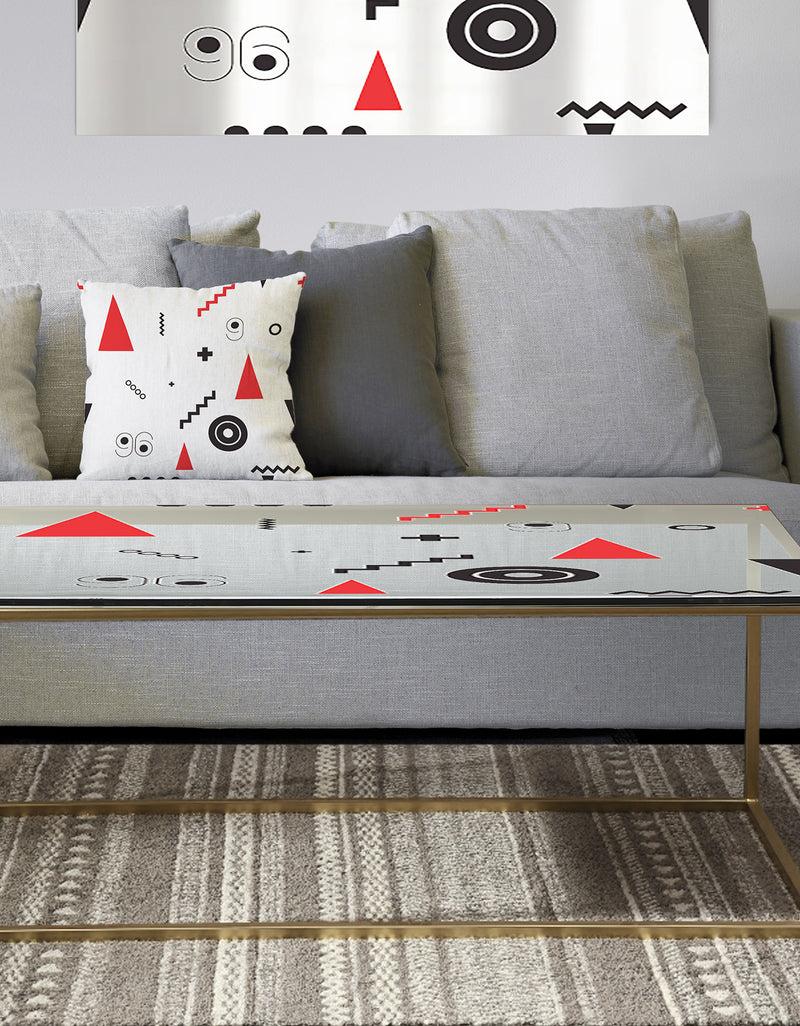 DesignQ Triangular Retro Design III - Metal Glam Coffee Table