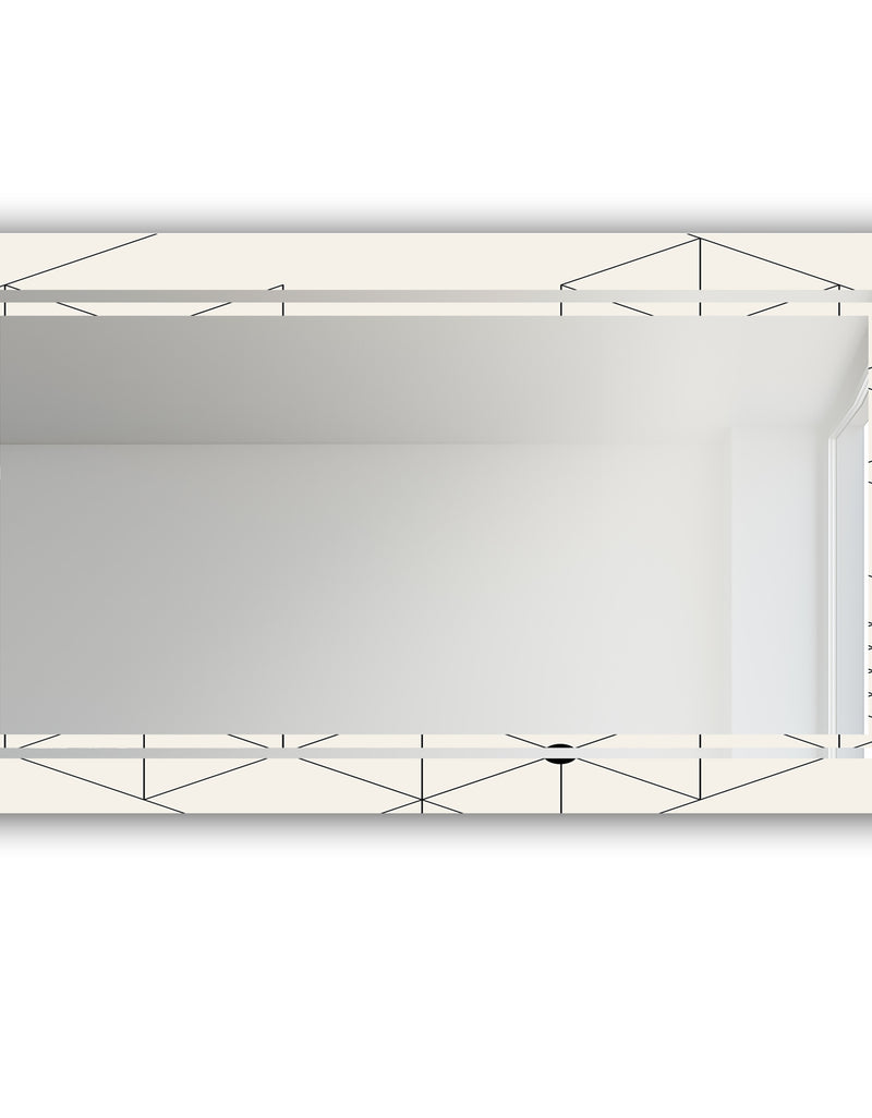DesignQ Triangular Spacy Spheres 14 - Glam Mirror - Modern Vanity Mirror