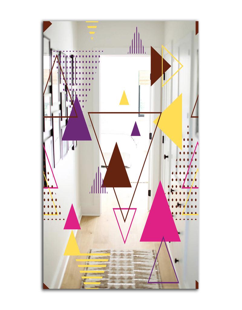 DesignQ Triangular Spacy Spheres 2 - Mid-Century Mirror - Contemporary Mirror