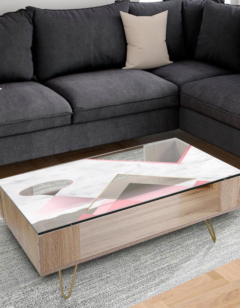 DesignQ Triangular Spacy Spheres 4 - Modern Coffee Table