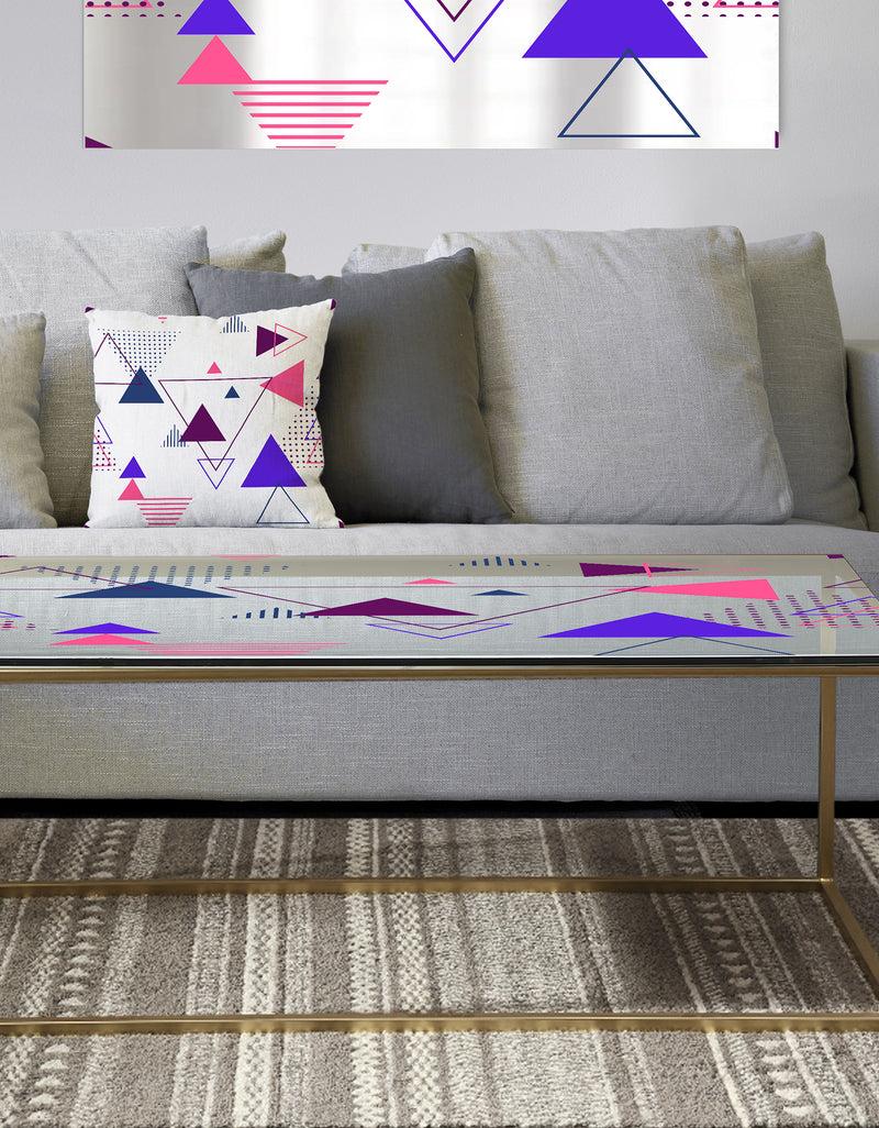 DesignQ Triangular Spacy Spheres 5 - Metal Modern Coffee Table