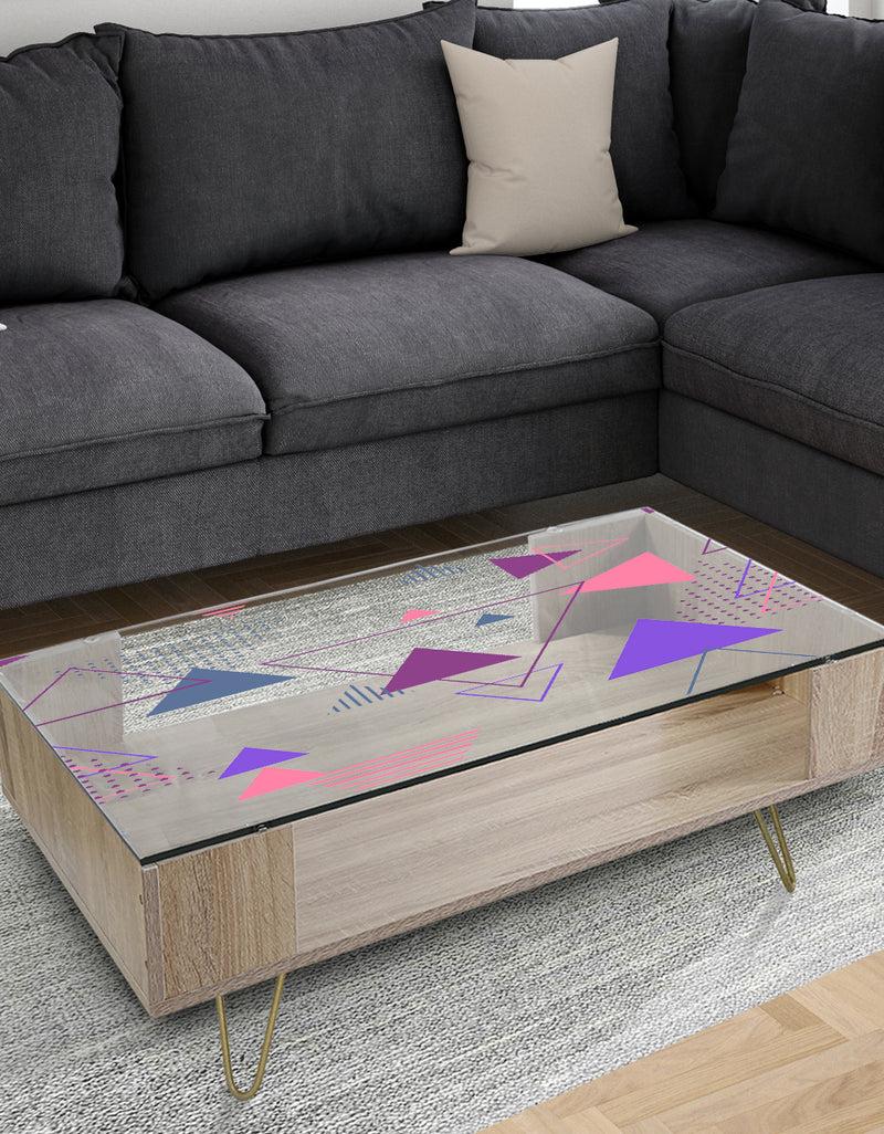 DesignQ Triangular Spacy Spheres 5 - Modern Coffee Table