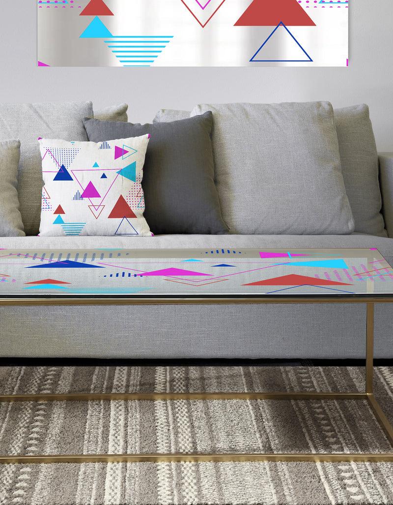 DesignQ Triangular Spacy Spheres 6 - Metal Modern Coffee Table