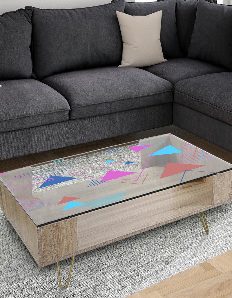 DesignQ Triangular Spacy Spheres 6 - Modern Coffee Table