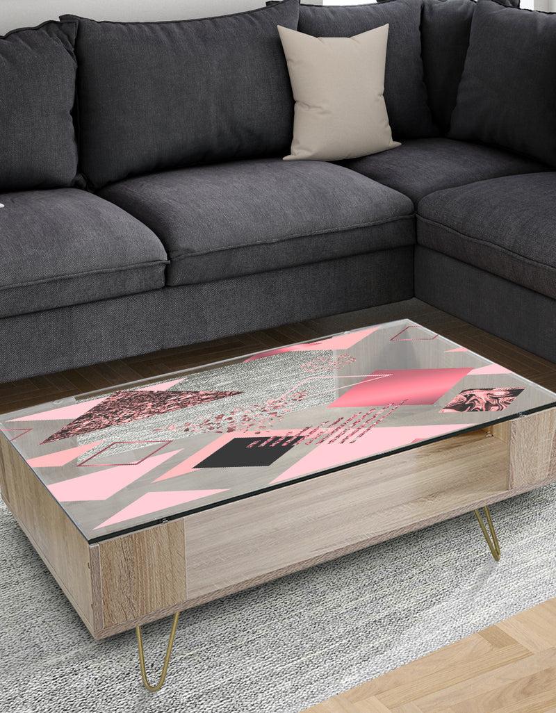 DesignQ Triangular Spacy Spheres 7 - Modern Coffee Table