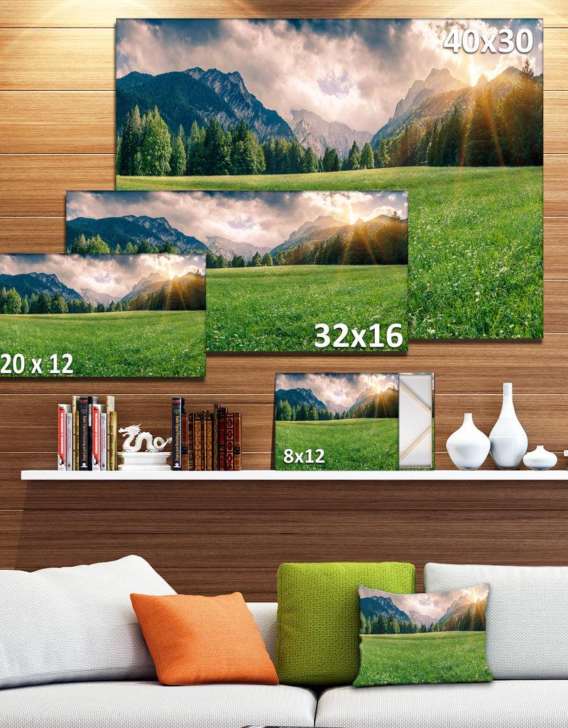 DesignQ Triglav Mountain Panorama - Landscape Photo Canvas Print