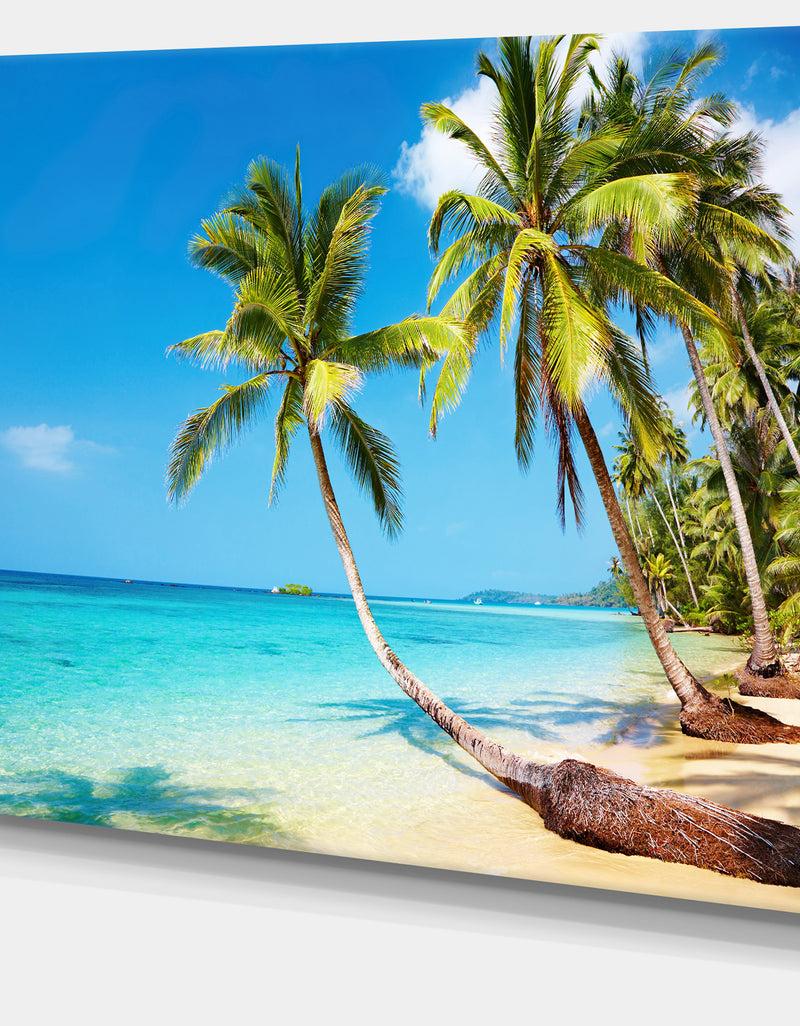 DesignQ Tropical Beach Photography Seascape Canvas Print