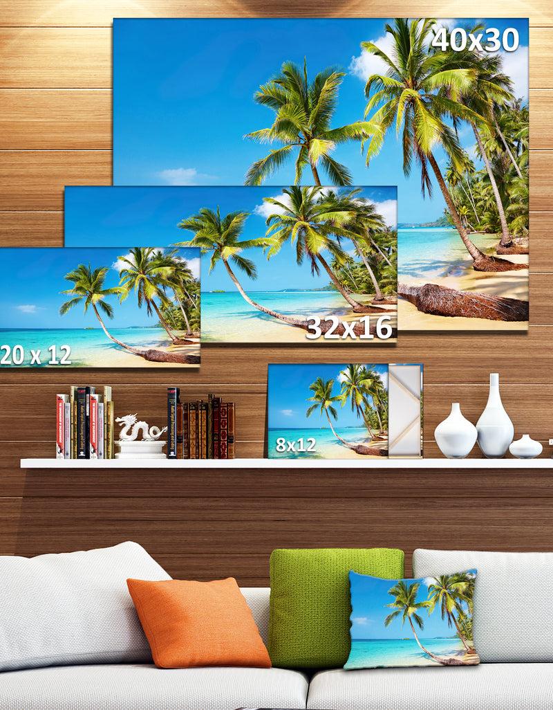 DesignQ Tropical Beach Photography Seascape Canvas Print