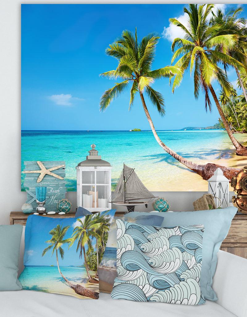 DesignQ Tropical Beach Photography Seascape Canvas Print