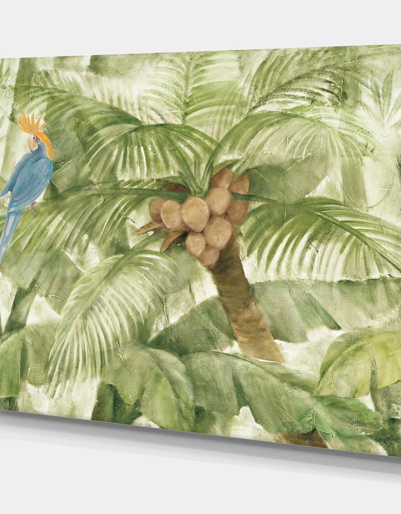 DesignQ Tropical Canopy I Green - Traditional Canvas Art