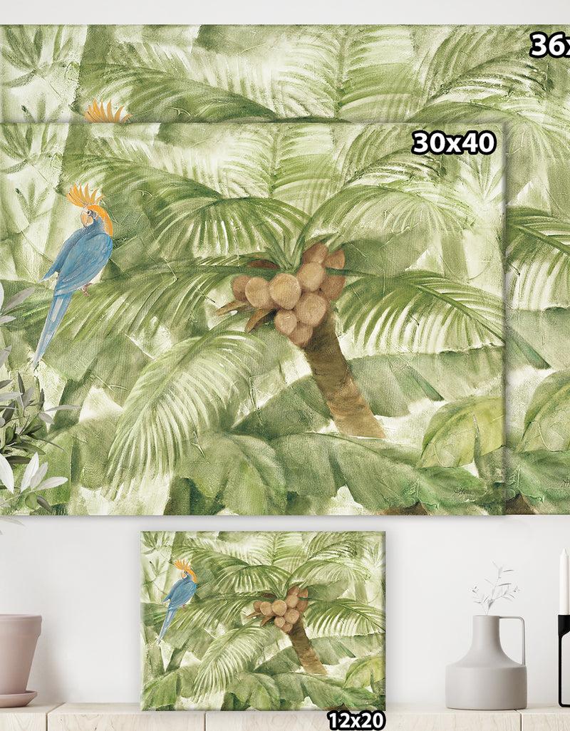 DesignQ Tropical Canopy I Green - Traditional Canvas Art