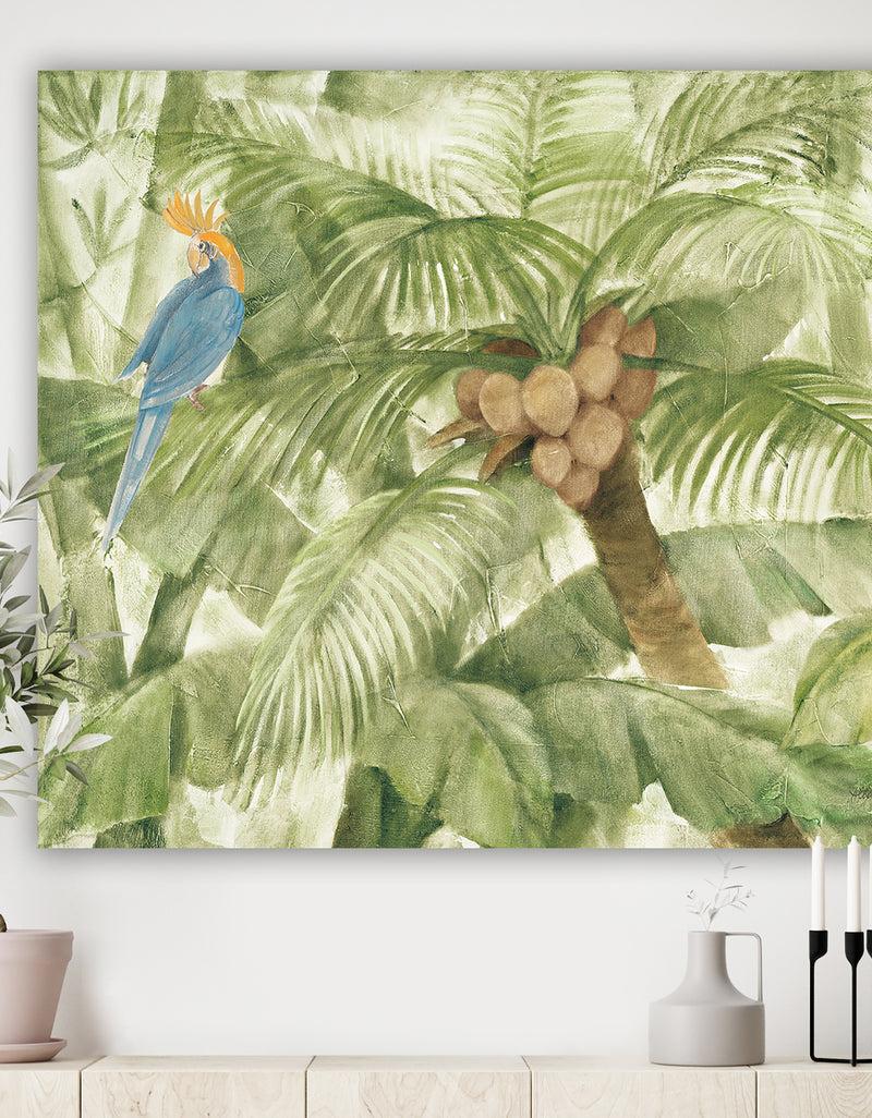 DesignQ Tropical Canopy I Green - Traditional Canvas Art