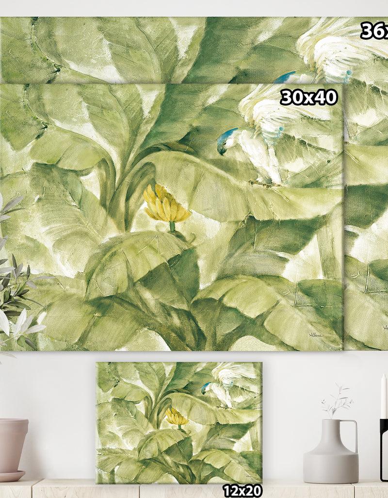 DesignQ Tropical Canopy II Green - Traditional Canvas Artwork