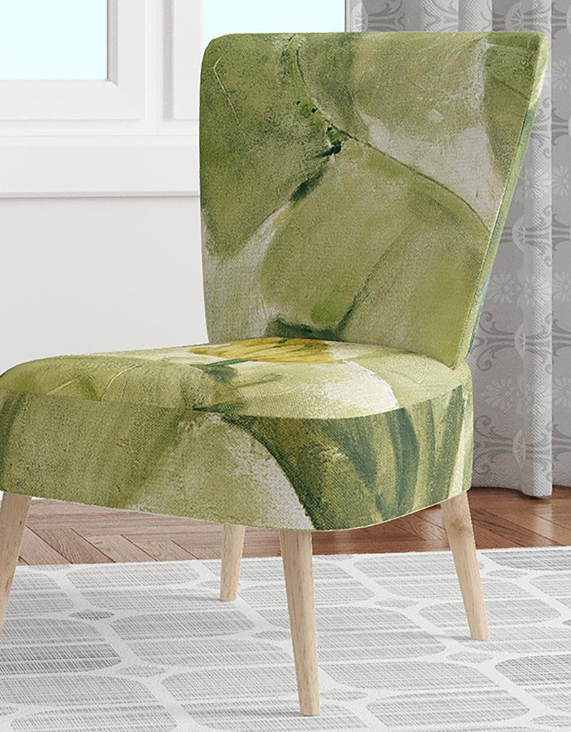 DesignQ Tropical Canopy II Green - Upholstered Traditional Accent Chair