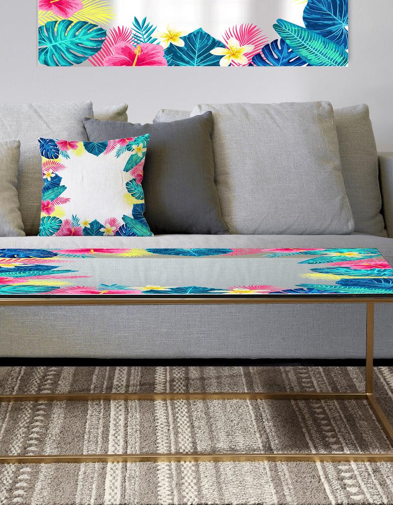 DesignQ Tropical Mood Blue 10 - Metal Farmhouse Coffee Table
