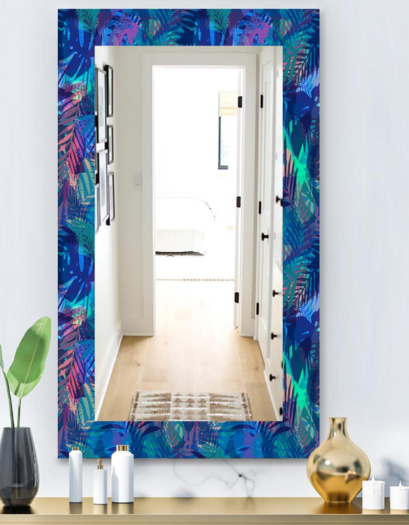DesignQ Tropical Mood Blue 7 - Modern Mirror - Vanity Mirror