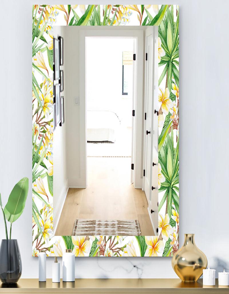 DesignQ Tropical Mood Bright 10 - Bohemian and Eclectic Mirror - Wall Mirror