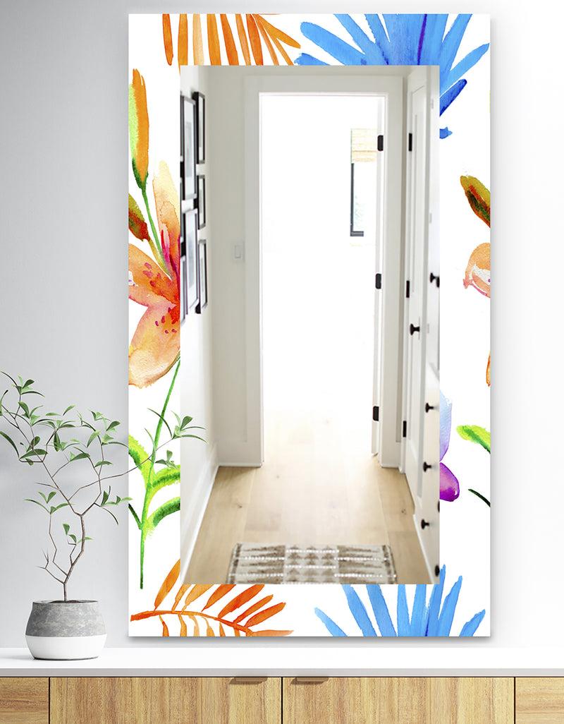 DesignQ Tropical Mood Bright 7 - Traditional Mirror - Frameless Wall Mirror