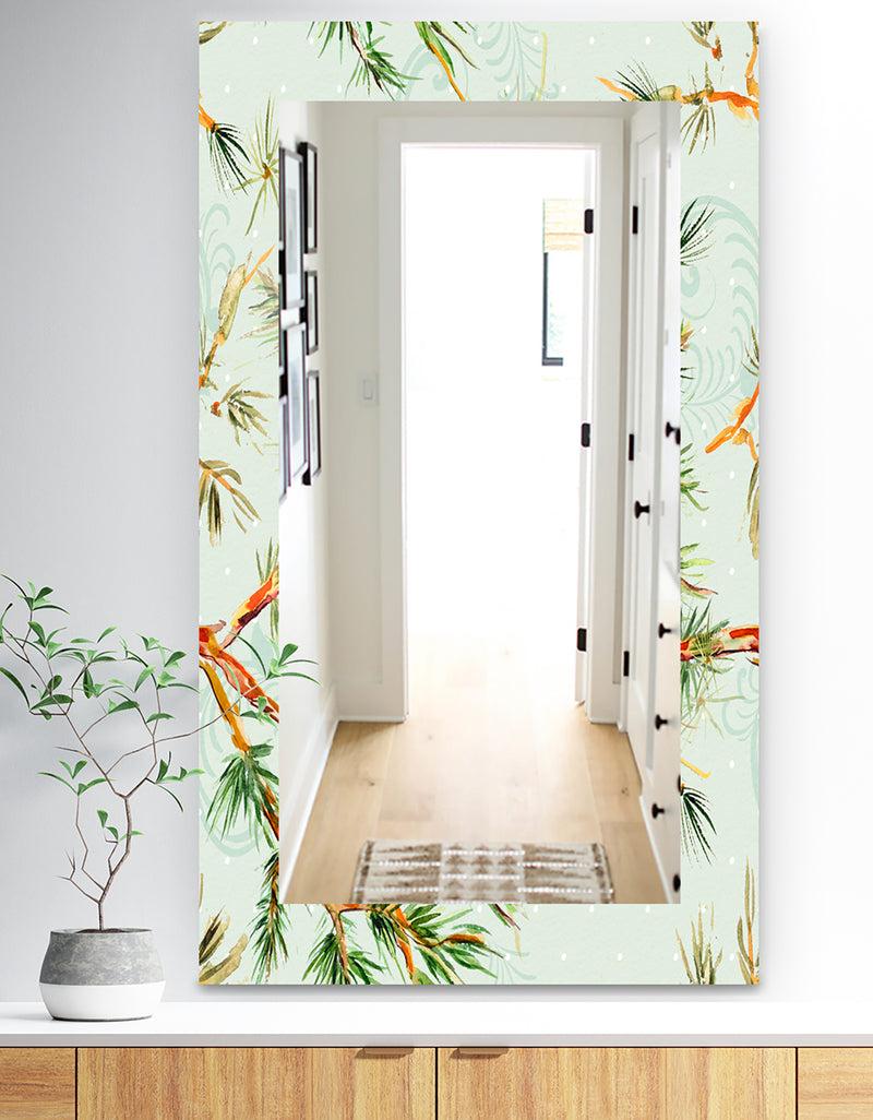 DesignQ Tropical Mood Foliage 22 - Traditional Mirror - Vanity Mirror