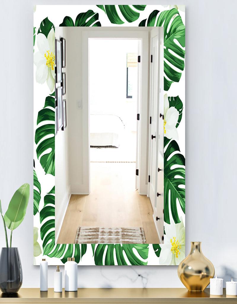 DesignQ Tropical Mood Foliage 25 - Bohemian and Eclectic Mirror - Vanity Mirror