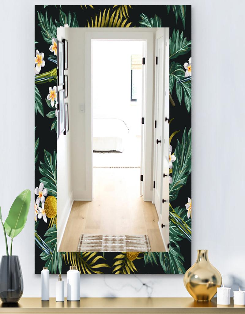 DesignQ Tropical Mood Gloomy 3 - Bohemian and Eclectic Mirror - Vanity Mirror