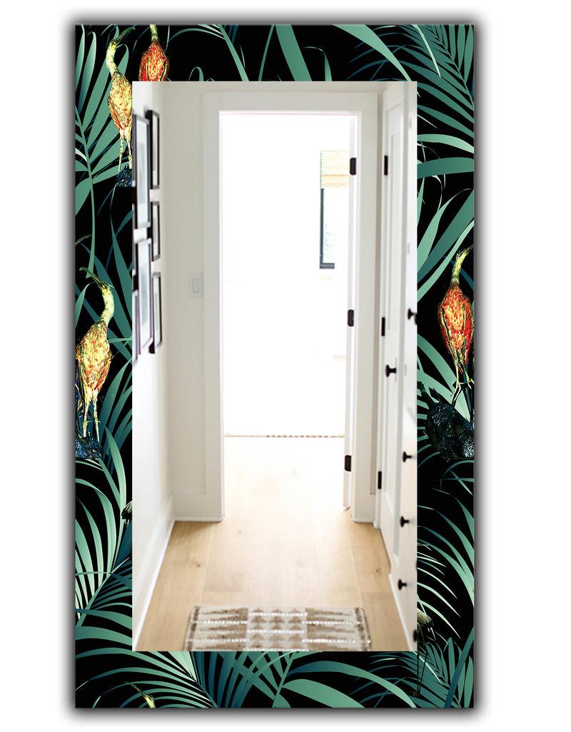 DesignQ Tropical Mood Gloomy 4 - Bohemian And Eclectic Mirror - Wall Mirror