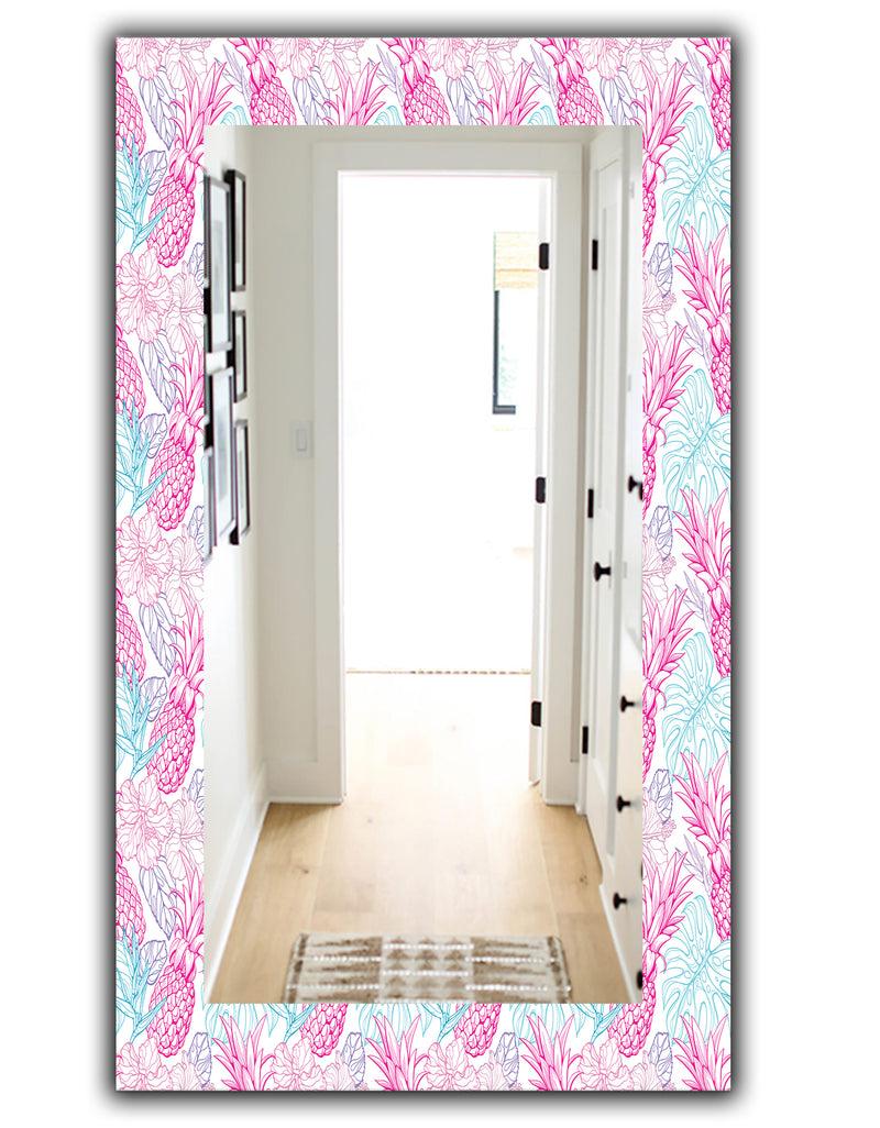 DesignQ Tropical Mood Pineapple 2 - Modern Mirror - Vanity Mirror