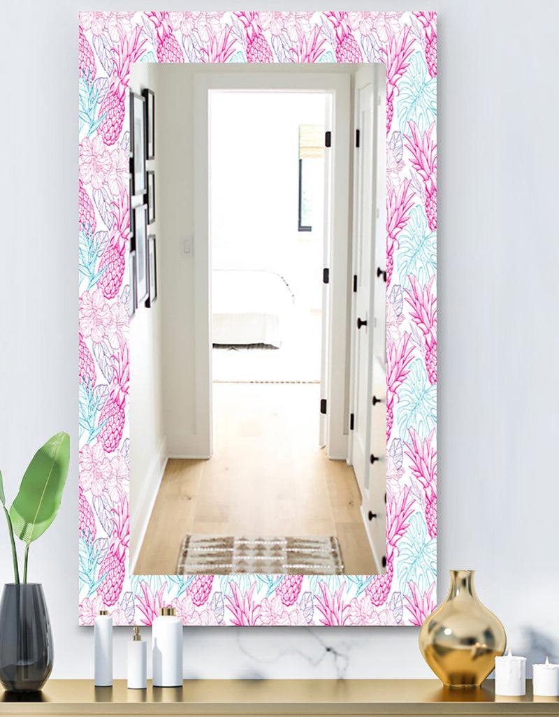 DesignQ Tropical Mood Pineapple 2 - Modern Mirror - Vanity Mirror