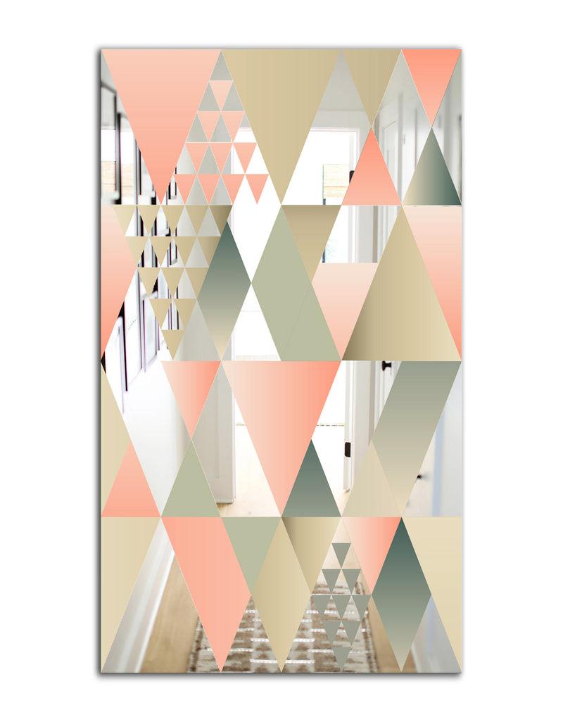 DesignQ Tropical Mood Pink 1 - Mid-Century Mirror - Modern Accent Mirror