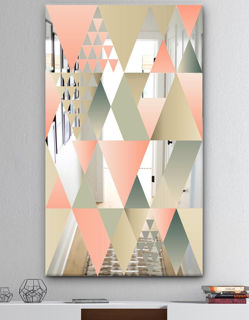 DesignQ Tropical Mood Pink 1 - Mid-Century Mirror - Modern Accent Mirror