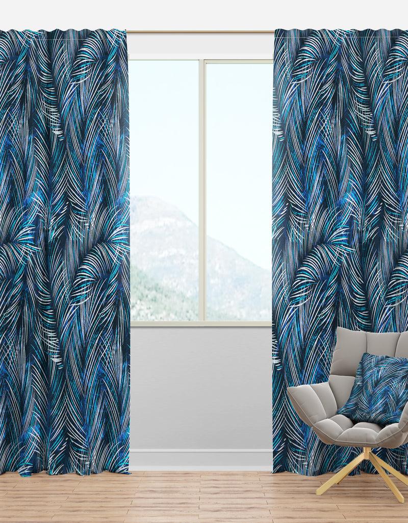 DesignQ Tropical Palm Leaves - tropical Curtain Panels