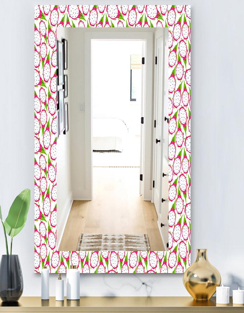 DesignQ Tropical Pattern I - Bohemian and Eclectic Mirror - Vanity Mirror