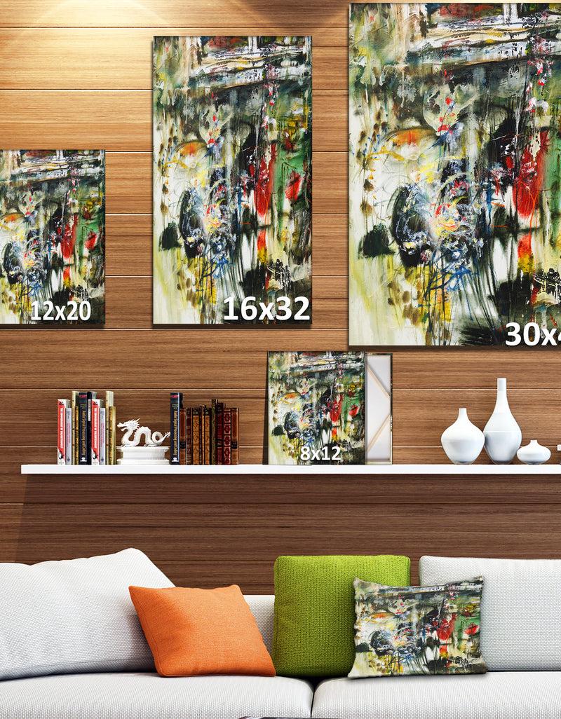 DesignQ Under The Windows Painting - Contemporary Painting Print On Wrapped Canvas