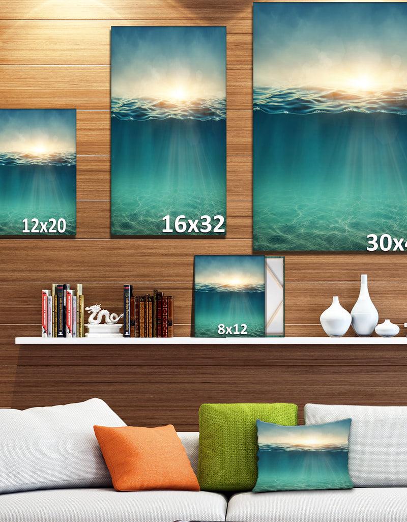 DesignQ Underwater Abstract - Abstract Sea & Shore Photographic On Wrapped Canvas