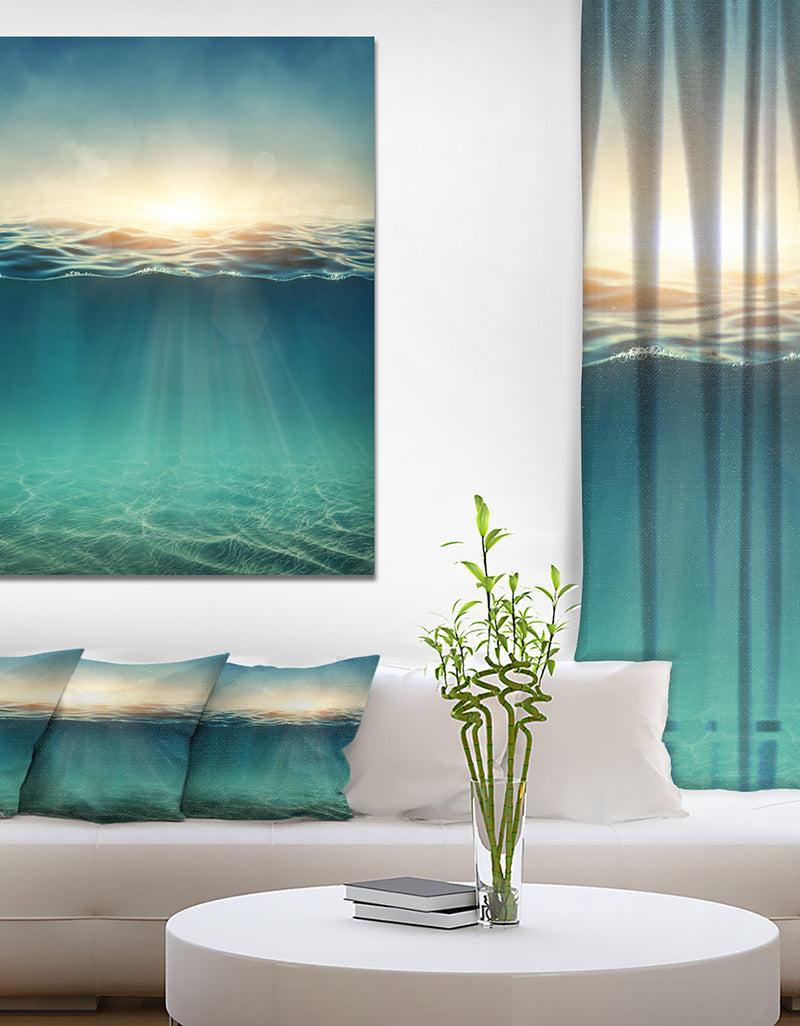 DesignQ Underwater Abstract - Abstract Sea & Shore Photographic on wrapped Canvas