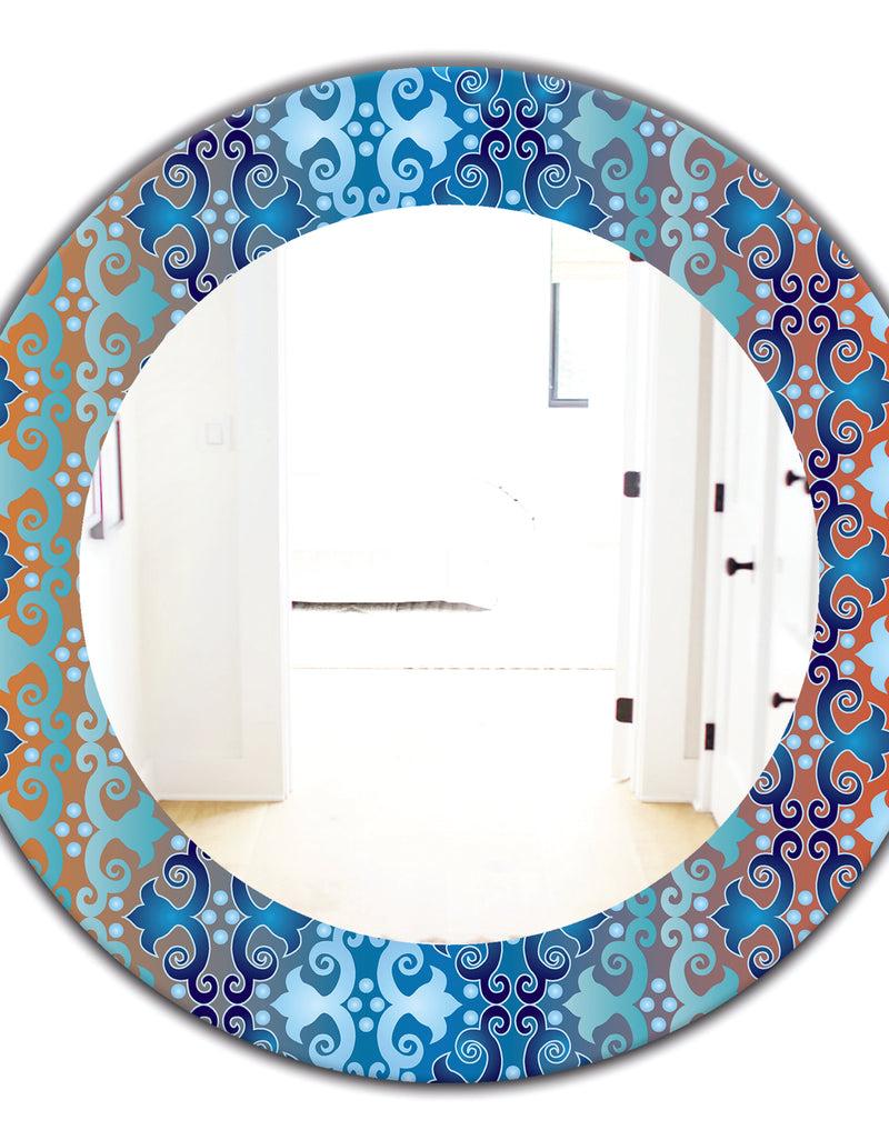 DesignQ Underwater - Mid-Century Mirror - Oval Or Round Wall Mirror