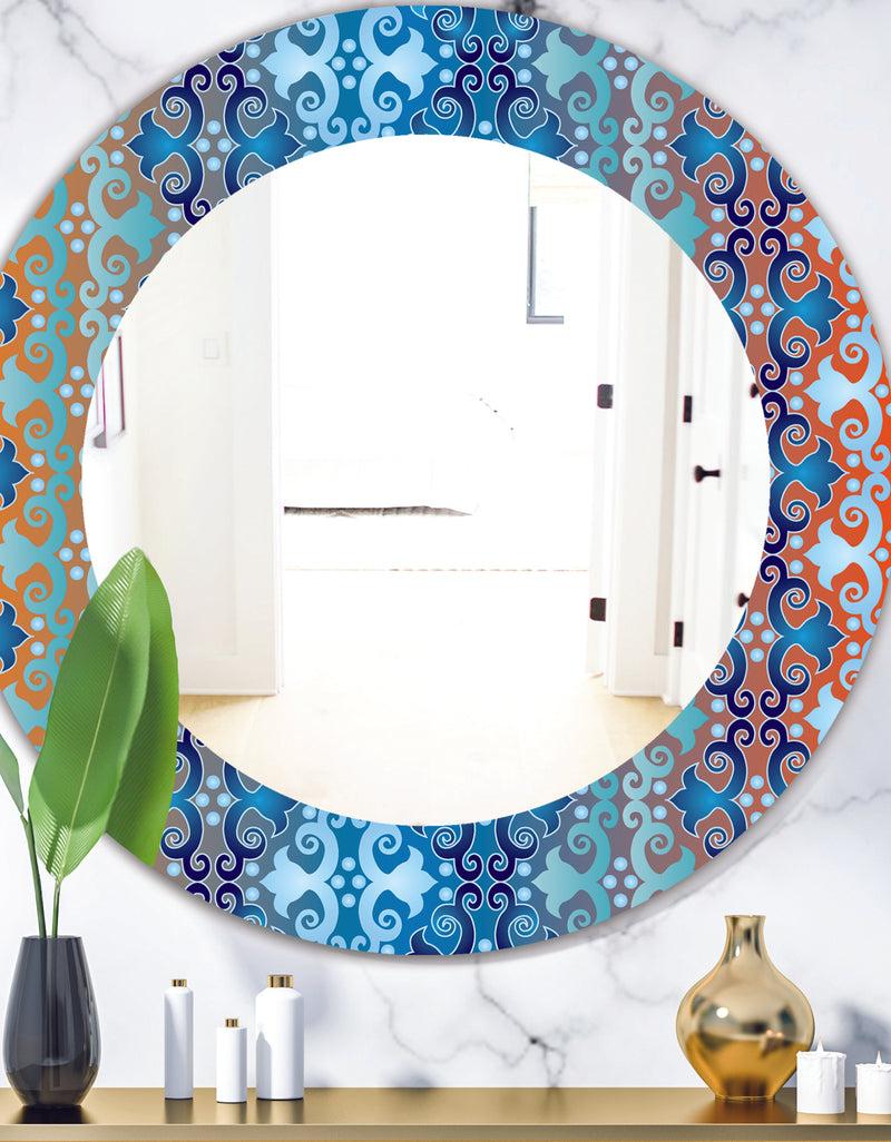DesignQ Underwater - Mid-Century Mirror - Oval or Round Wall Mirror