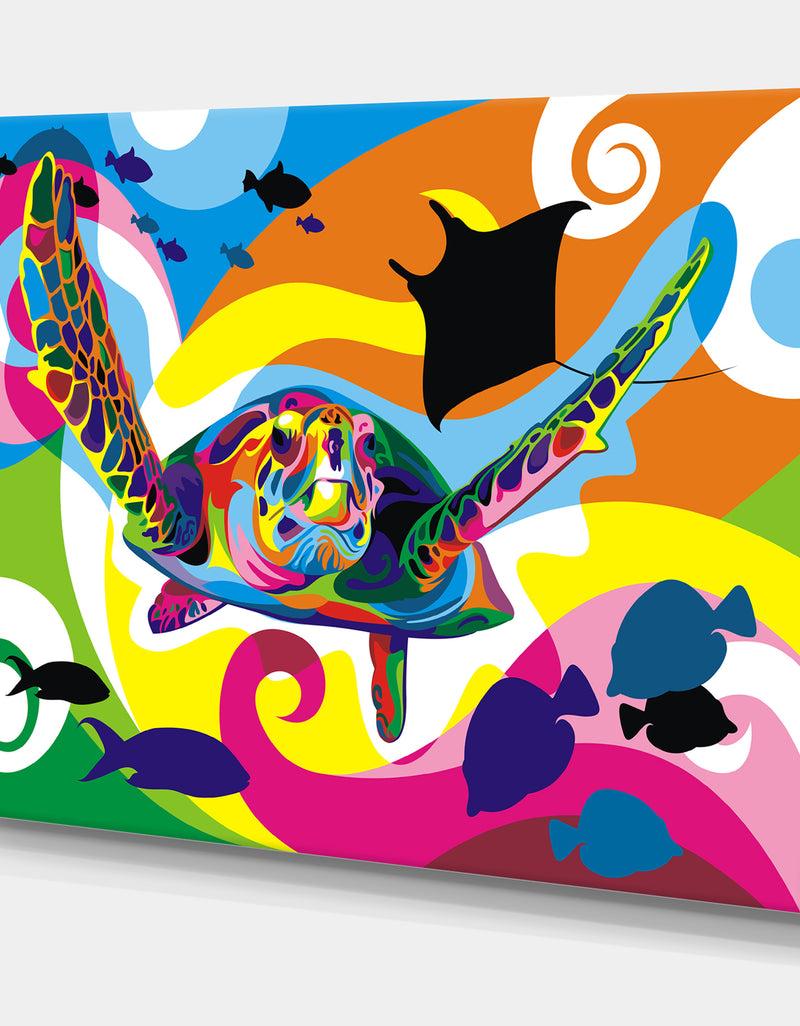 DesignQ Underwater - Modern & Contemporary Gallery-wrapped Canvas